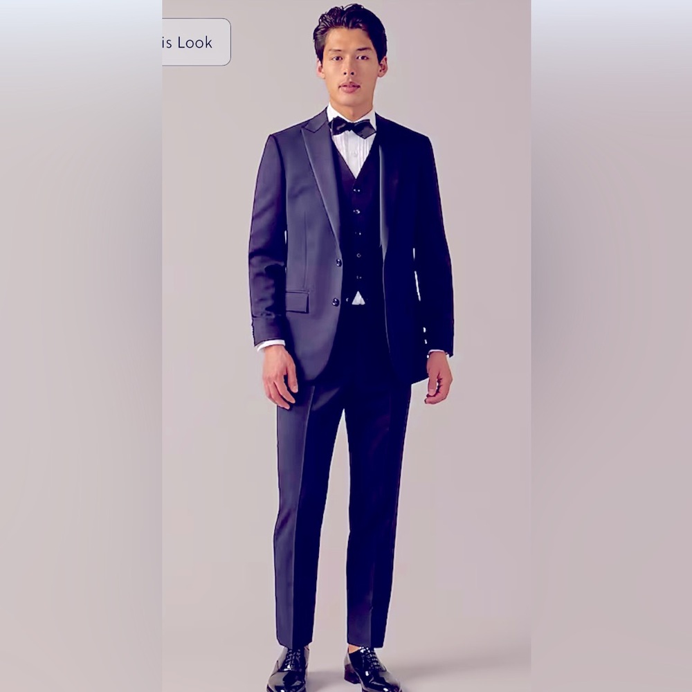 Navy J Crew Ludlow Three Piece Suit